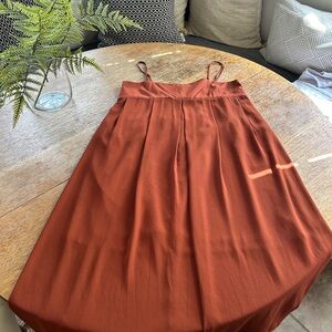 Satin and Crepe Midi Tank Dress - S